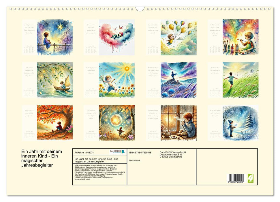Ein Jahr mit deinem inneren Kind - Ein magischer Jahresbegleiter (CALVENDO Wandkalender 2026)