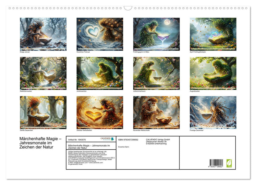Märchenhafte Magie – Jahresmonate im Zeichen der Natur (CALVENDO Wandkalender 2026)