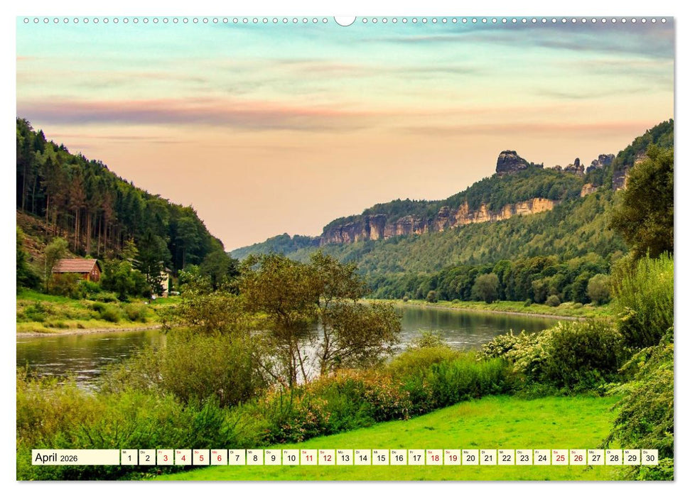 Die malerische Elbe (CALVENDO Wandkalender 2026)