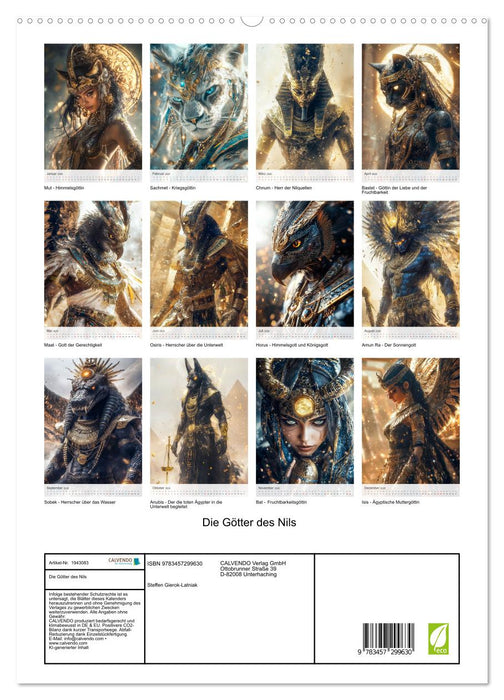 Die Götter des Nils (CALVENDO Premium Wandkalender 2026)