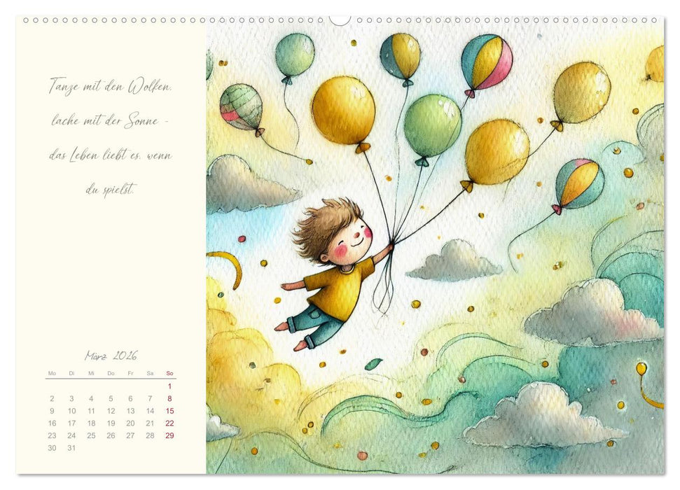 Ein Jahr mit deinem inneren Kind - Ein magischer Jahresbegleiter (CALVENDO Premium Wandkalender 2026)