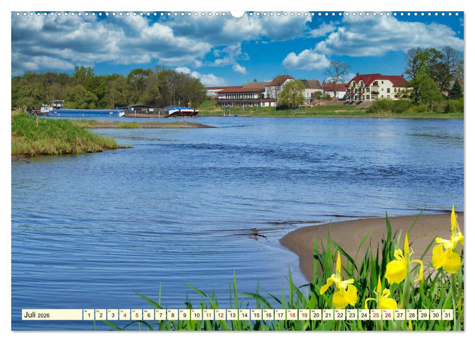 Die malerische Elbe (CALVENDO Premium Wandkalender 2026)