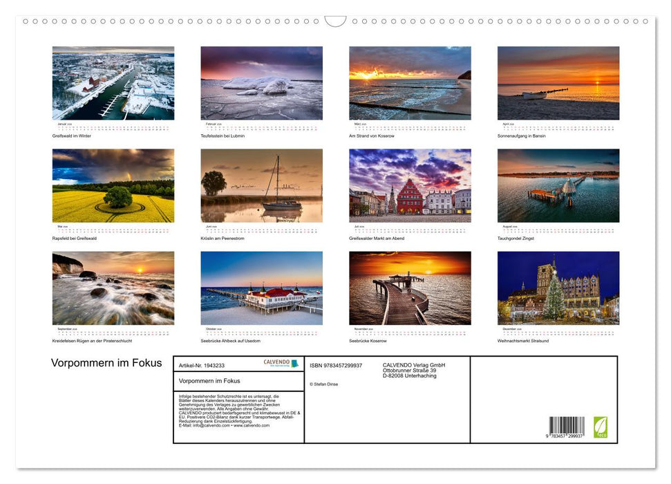 Vorpommern im Fokus (CALVENDO Wandkalender 2026)