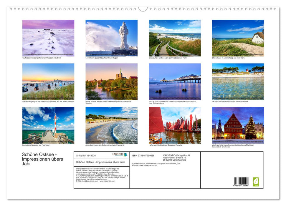 Schöne Ostsee - Impressionen übers Jahr (CALVENDO Wandkalender 2026)
