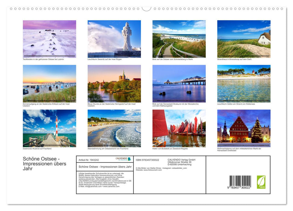 Schöne Ostsee - Impressionen übers Jahr (CALVENDO Premium Wandkalender 2026)