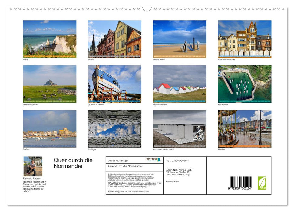 Quer durch die Normandie (CALVENDO Premium Wandkalender 2026)