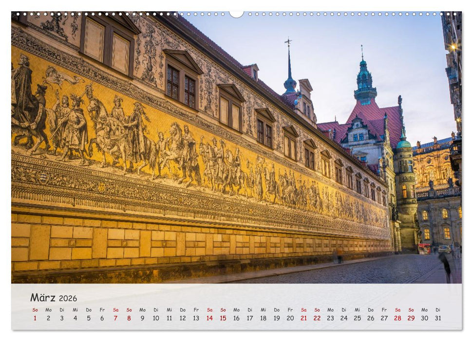 Dresden - Sachsens Perle an der Elbe (CALVENDO Wandkalender 2026)