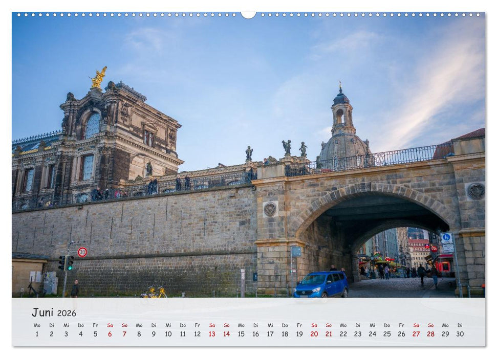 Dresden - Sachsens Perle an der Elbe (CALVENDO Wandkalender 2026)
