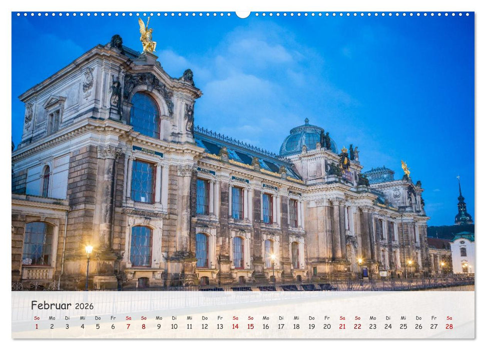 Dresden - Sachsens Perle an der Elbe (CALVENDO Premium Wandkalender 2026)