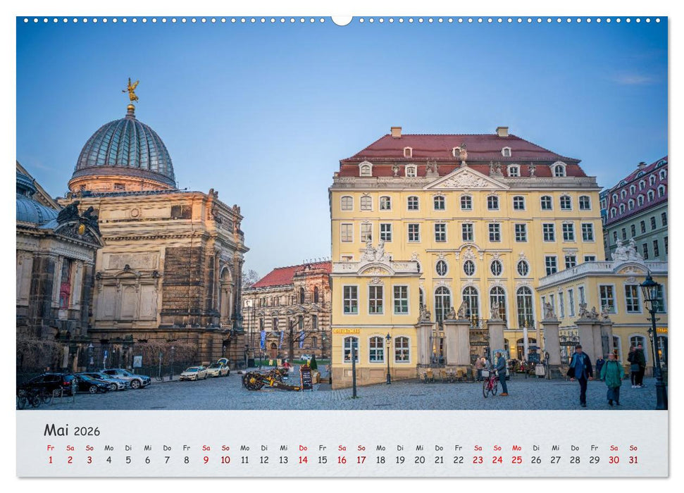 Dresden - Sachsens Perle an der Elbe (CALVENDO Premium Wandkalender 2026)
