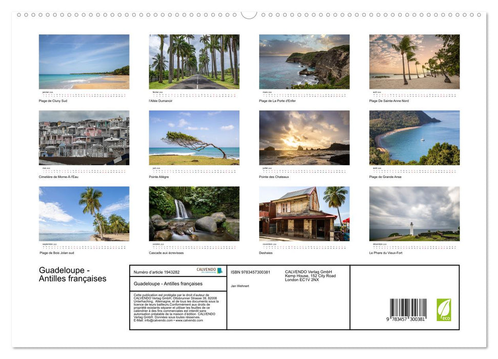 Guadeloupe - Antilles françaises (CALVENDO Calendrier supérieur 2026)