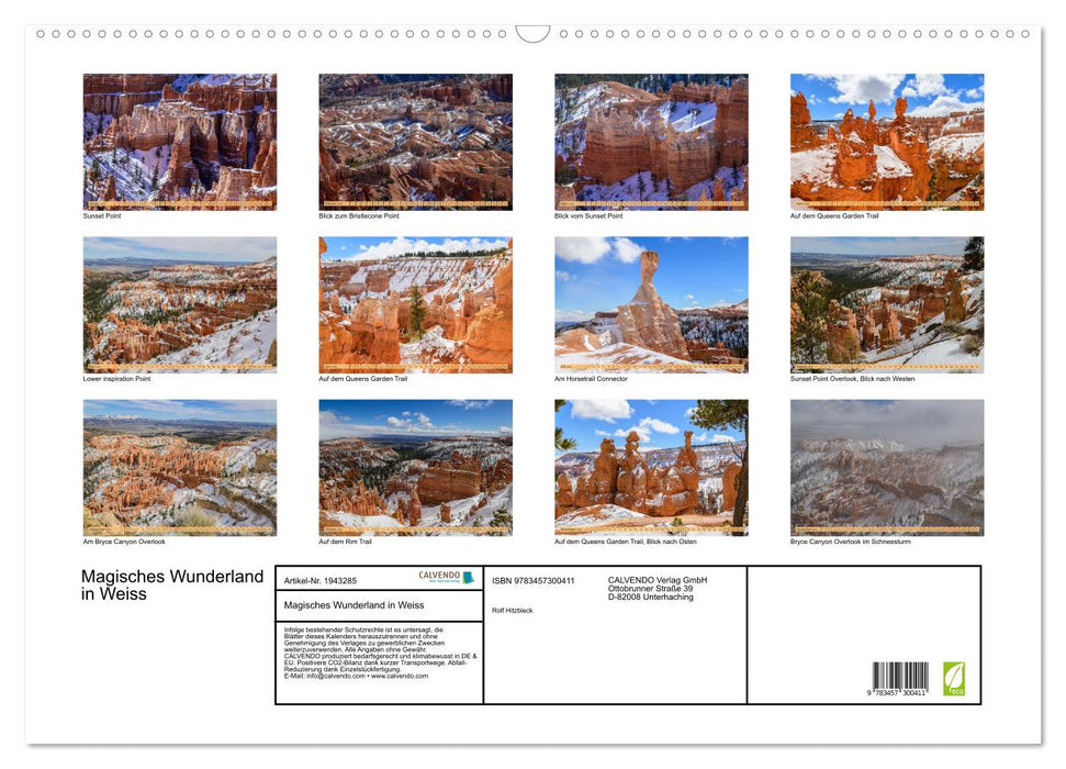 Magisches Wunderland in Weiss (CALVENDO Wandkalender 2026)