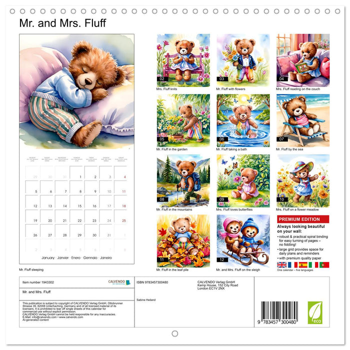 Mr. and Mrs. Fluff (CALVENDO Monthly Calendar 2026)