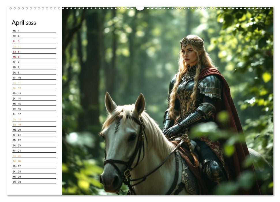 Rittertum und Mythos – Das Zeitalter der Ehre (CALVENDO Wandkalender 2026)