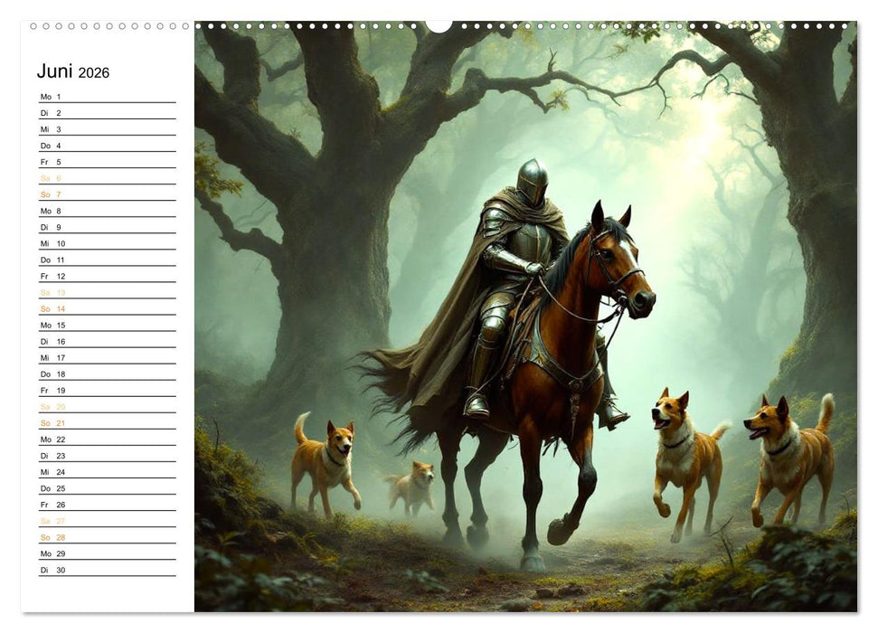 Rittertum und Mythos – Das Zeitalter der Ehre (CALVENDO Wandkalender 2026)