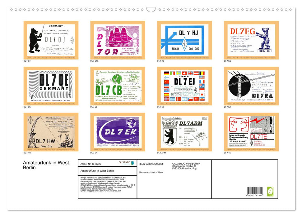 Amateurfunk in West-Berlin (CALVENDO Wandkalender 2026)