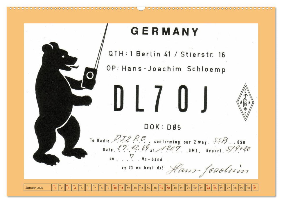 Amateurfunk in West-Berlin (CALVENDO Wandkalender 2026)