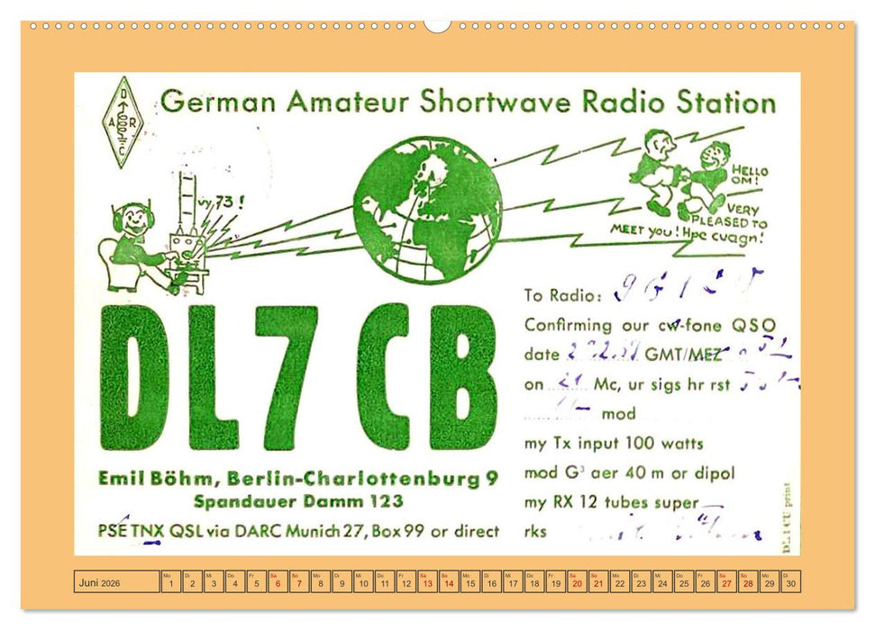 Amateurfunk in West-Berlin (CALVENDO Wandkalender 2026)
