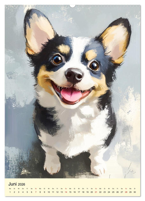 Fellnasen-Glück to go. Fröhliche Hundegesichter zum Schmunzeln (CALVENDO Premium Wandkalender 2026)