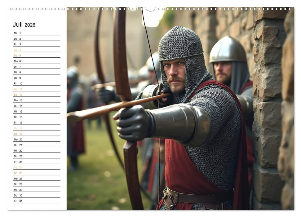 Rittertum und Mythos – Das Zeitalter der Ehre (CALVENDO Premium Wandkalender 2026)