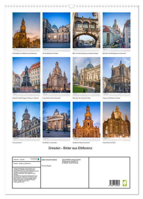 Dresden - Bilder aus Elbflorenz (CALVENDO Wandkalender 2026)