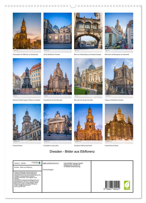 Dresden - Bilder aus Elbflorenz (CALVENDO Premium Wandkalender 2026)