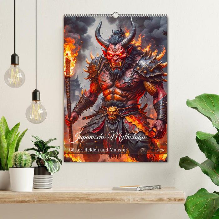 Japanische Mythologie - Götter, Helden und Monster (CALVENDO Wandkalender 2026)