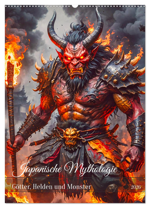 Japanische Mythologie - Götter, Helden und Monster (CALVENDO Wandkalender 2026)