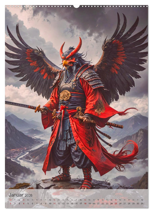 Japanische Mythologie - Götter, Helden und Monster (CALVENDO Wandkalender 2026)