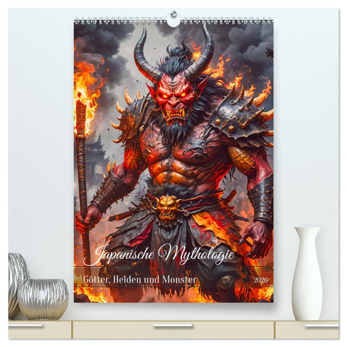 Japanische Mythologie - Götter, Helden und Monster (CALVENDO Premium Wandkalender 2026)