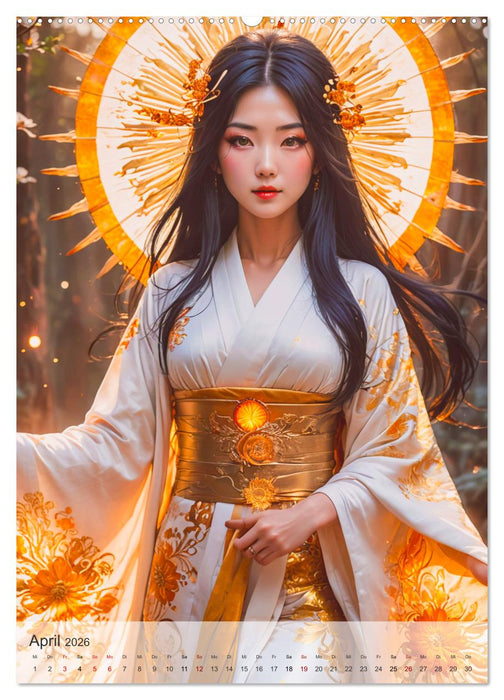 Japanische Mythologie - Götter, Helden und Monster (CALVENDO Premium Wandkalender 2026)