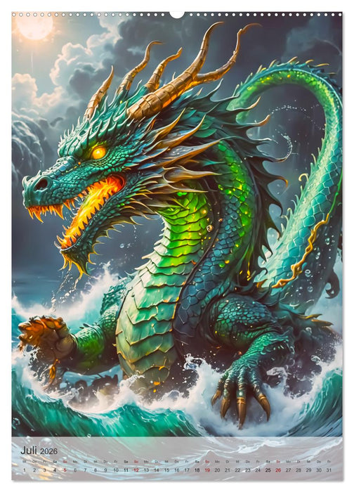 Japanische Mythologie - Götter, Helden und Monster (CALVENDO Premium Wandkalender 2026)