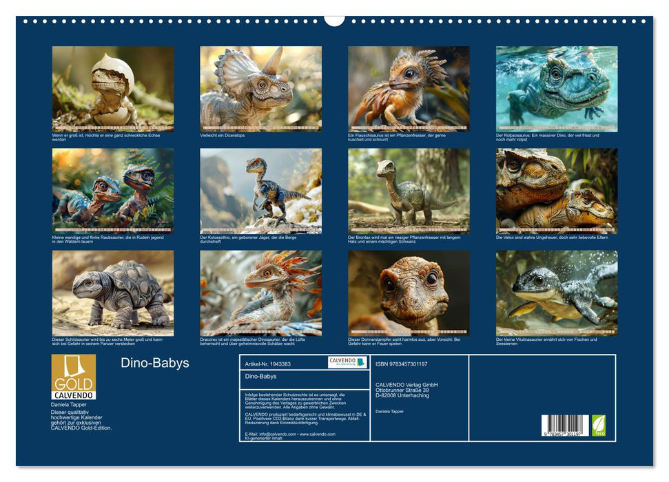 Dino-Babys (CALVENDO Wandkalender 2026)