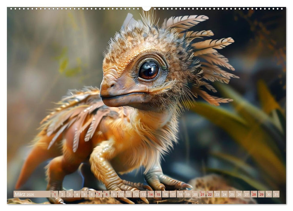 Dino-Babys (CALVENDO Premium Wandkalender 2026)