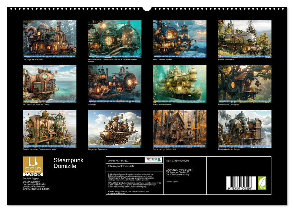 Steampunk Domizile (CALVENDO Premium Wandkalender 2026)