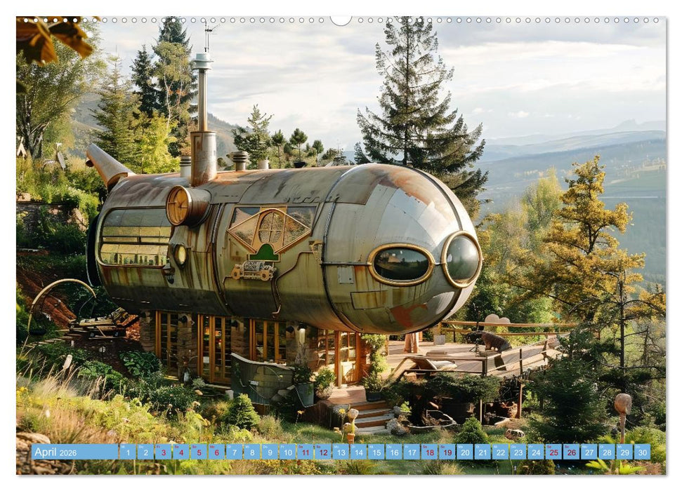 Steampunk Domizile (CALVENDO Premium Wandkalender 2026)