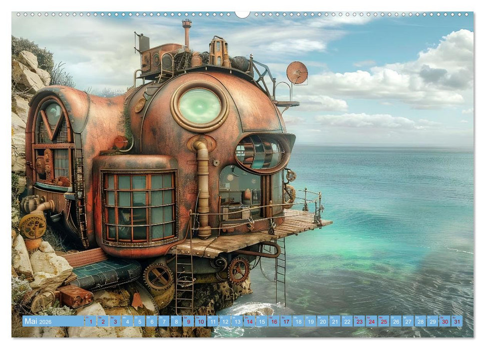 Steampunk Domizile (CALVENDO Premium Wandkalender 2026)