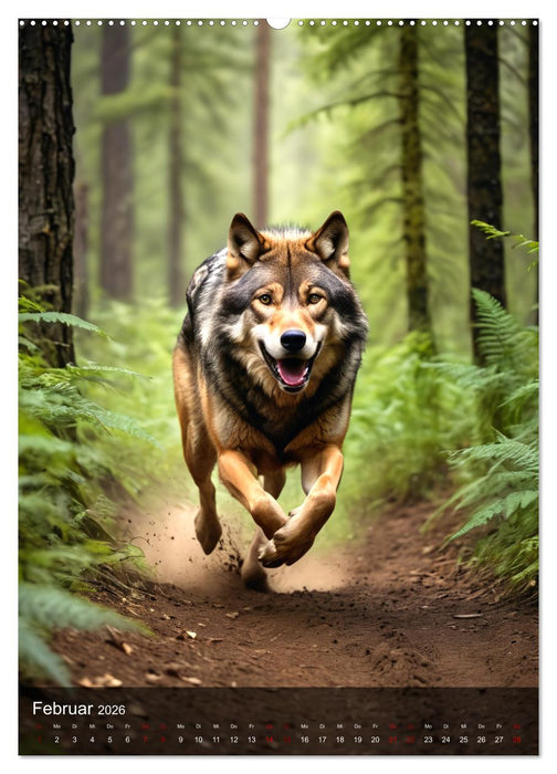 Der Wolf - Sehnsucht Freiheit Kraft (CALVENDO Wandkalender 2026)