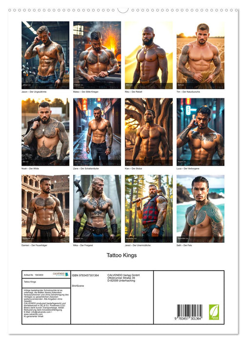 Tattoo Kings (CALVENDO Premium Wandkalender 2026)