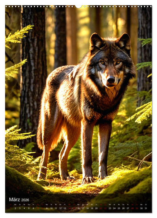 Der Wolf - Sehnsucht Freiheit Kraft (CALVENDO Premium Wandkalender 2026)