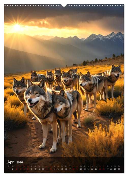 Der Wolf - Sehnsucht Freiheit Kraft (CALVENDO Premium Wandkalender 2026)