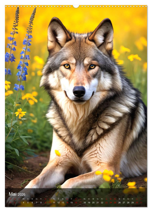 Der Wolf - Sehnsucht Freiheit Kraft (CALVENDO Premium Wandkalender 2026)