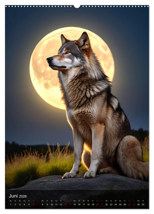 Der Wolf - Sehnsucht Freiheit Kraft (CALVENDO Premium Wandkalender 2026)
