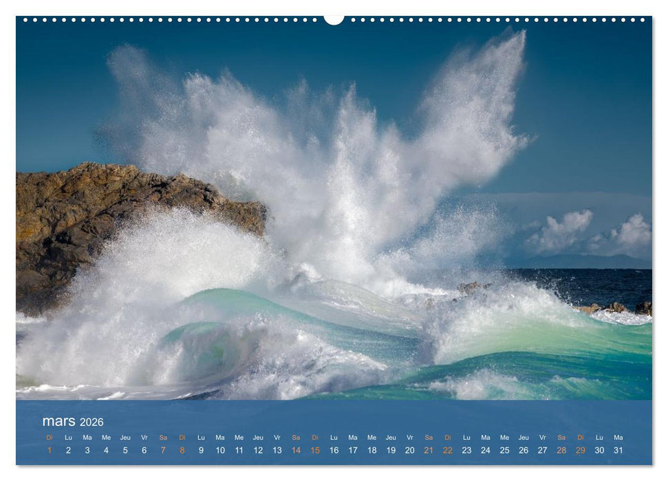 Tempêtes côtières - La puissance brute des vagues (CALVENDO Calendrier mensuel 2026)