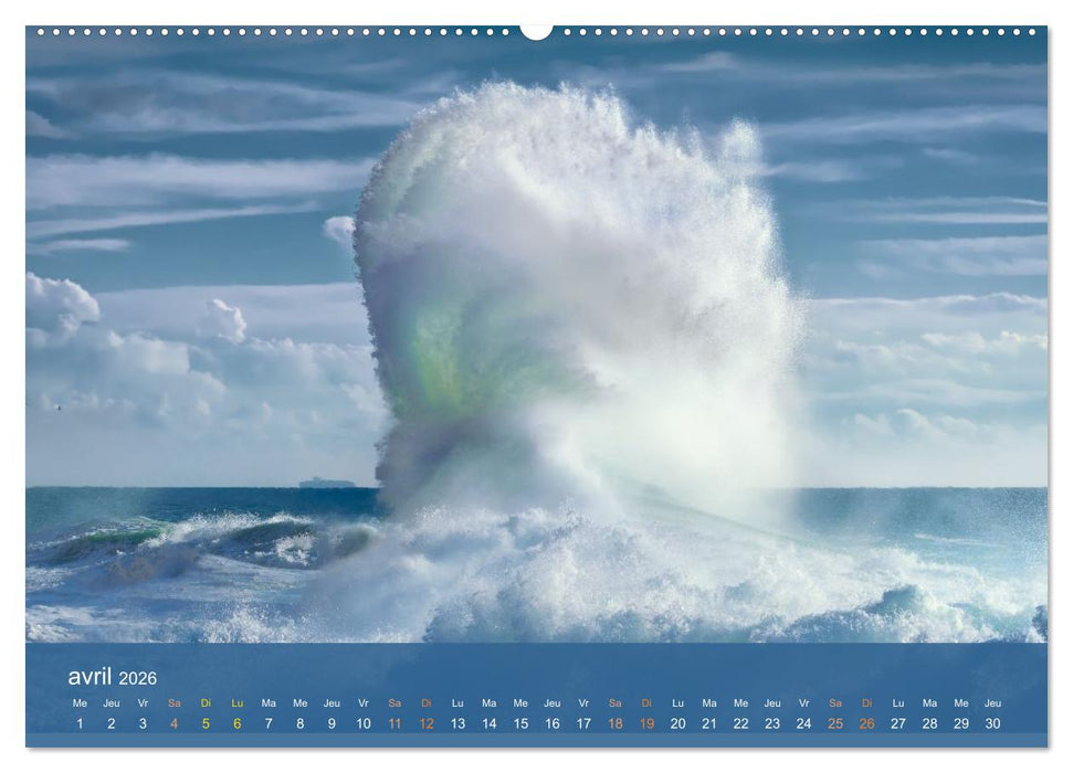 Tempêtes côtières - La puissance brute des vagues (CALVENDO Calendrier mensuel 2026)