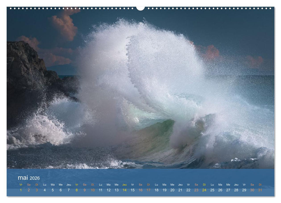Tempêtes côtières - La puissance brute des vagues (CALVENDO Calendrier supérieur 2026)