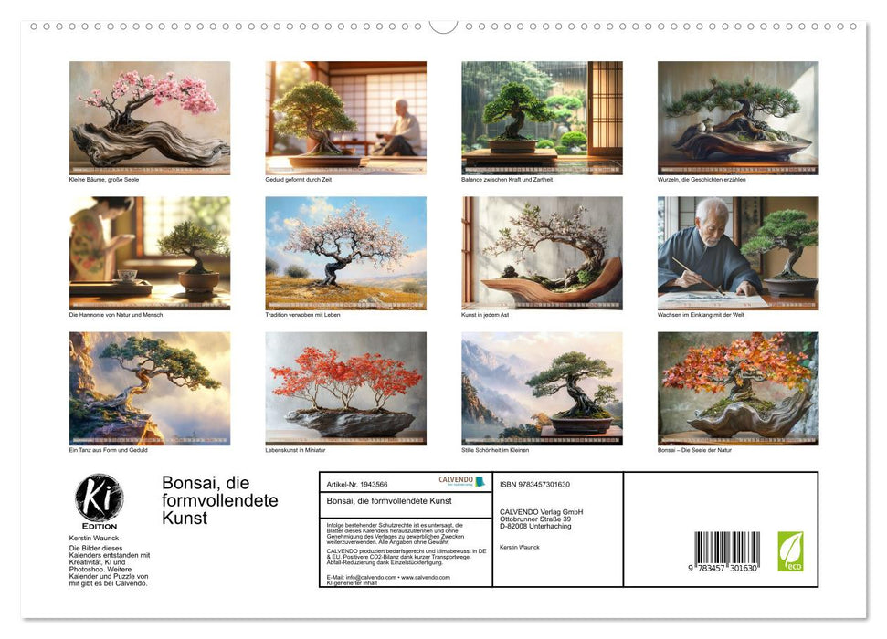 Bonsai, die formvollendete Kunst (CALVENDO Premium Wandkalender 2026)