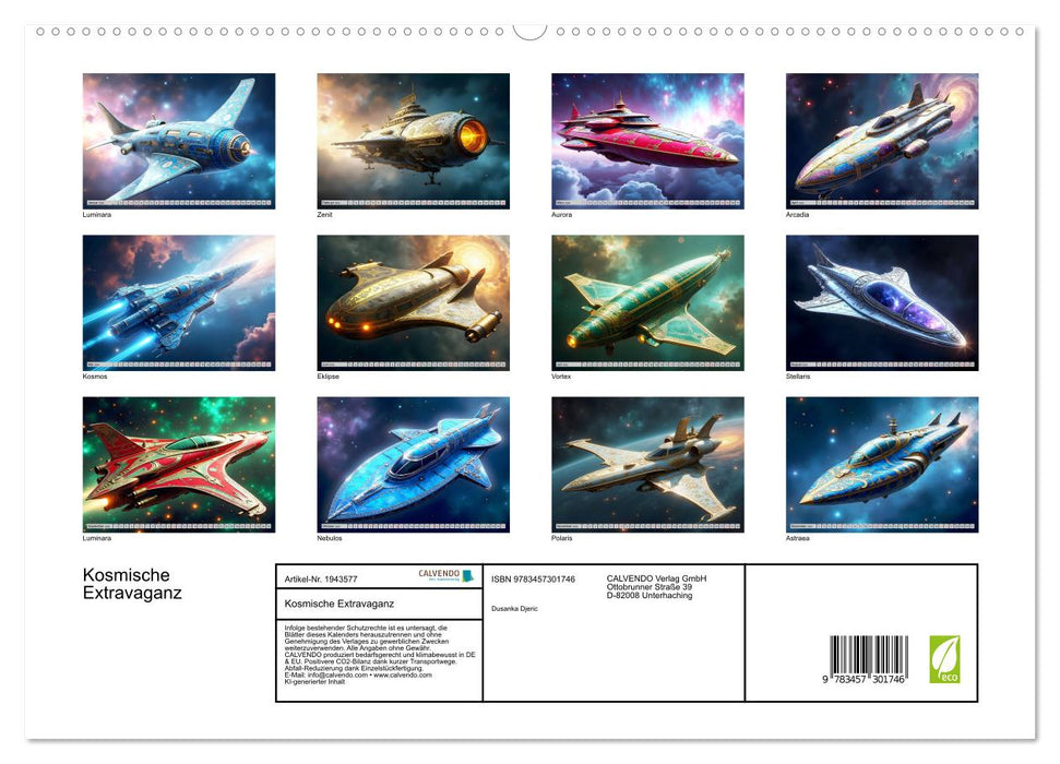 Kosmische Extravaganz (CALVENDO Premium Wandkalender 2026)