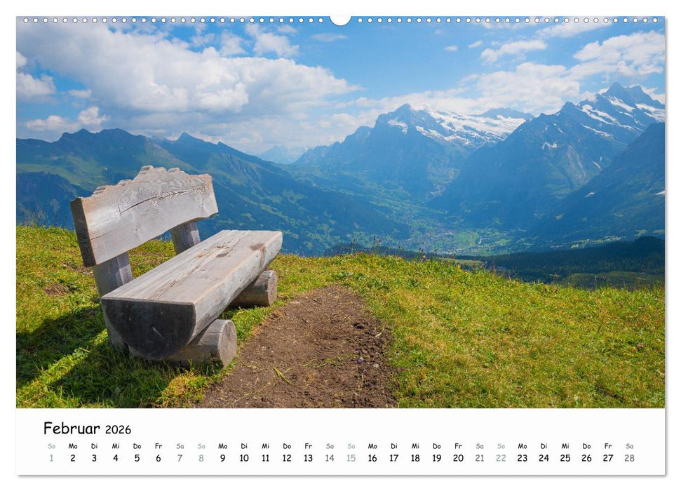 Faszination Berner Oberland - Wanderlust und Gipfelblick (CALVENDO Premium Wandkalender 2026)