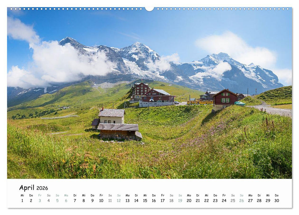 Faszination Berner Oberland - Wanderlust und Gipfelblick (CALVENDO Premium Wandkalender 2026)